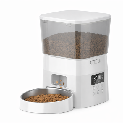 Distributeur automatique de croquettes pour chat programmable – Réservoir 4L, pour nourriture sèche