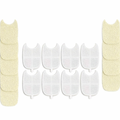 Filtres de rechange 6 couches pour fontaine à eau pour chat – Lot de 8 filtres circulaires