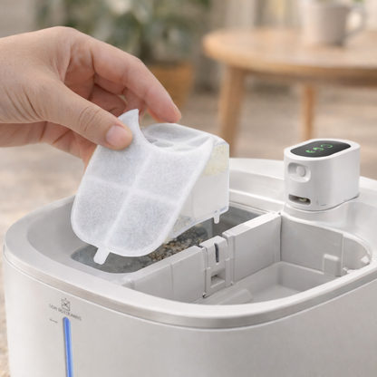 Filtres de rechange 6 couches pour fontaine à eau pour chat – Lot de 8 filtres circulaires